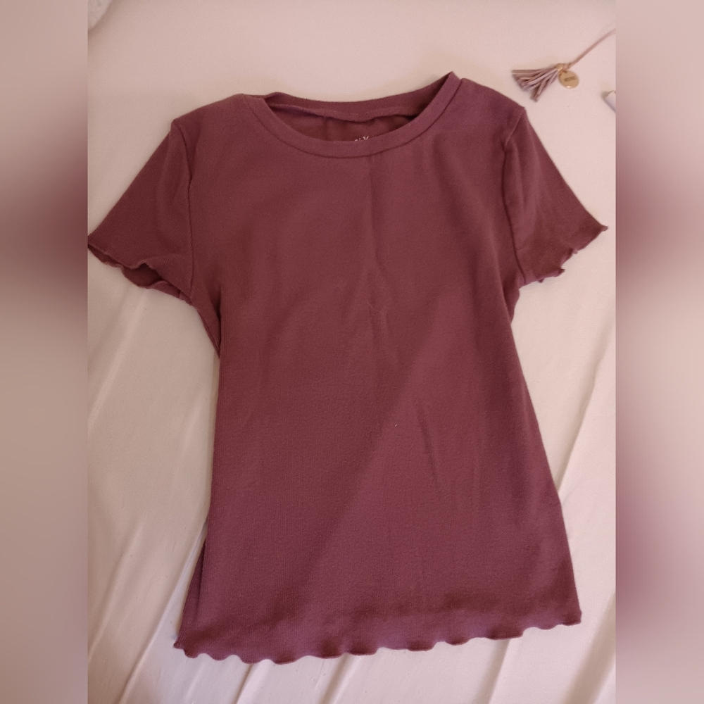 Aeropostale muted red seriously soft shrunken tee XS NWOT